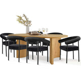 Dwen & New York 79" Oval Dining Table Set for 6 (7-Piece)