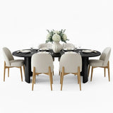 Dwen & Havana 79" Oval Dining Table Set for 6 (7-Piece)