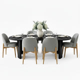 Dwen & Havana 79" Oval Dining Table Set for 6 (7-Piece)
