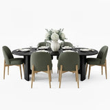 Dwen & Havana 79" Oval Dining Table Set for 6 (7-Piece)