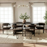 Dwen & Mia 79" Oval Dining Table Set for 6 (7-Piece)