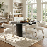 Anna Modern Upholstered Dining Chairs with Arm (Set of 4)