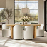 Dwen & Doris 79" Natural Oval Dining Table Set for 6 (7-Piece)