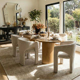 Khloe Modern Chenille Dining Chair with Arms (Set of 6)