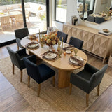 Dwen & North 79" Oval Dining Table Set for 6 (7-Piece)