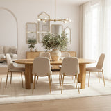 Dwen & Oslo 79" Oval Dining Table Set for 6 (7-Piece)