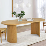 Dwen 79" Modern Large Oval Dining Table