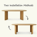 Dwen 79" Modern Large Oval Dining Table