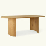Dwen 79" Modern Large Oval Dining Table