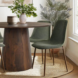 Dwen & Oslo 46" Modern Round Dining Table Set for 4 (5-Piece)