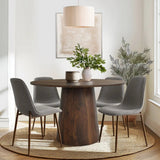 Dwen & Oslo 46" Modern Round Dining Table Set for 4 (5-Piece)