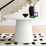 Dwen 46" Modern Round Pedestal Dining Table