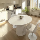Dwen 46" Modern Round Pedestal Dining Table