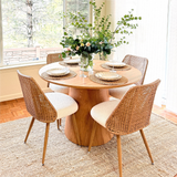 Nice Rattan Upholstered Dining Chair (Set of 6)