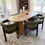 Mia Velvet Dining Chair with Arms (Set of 6)