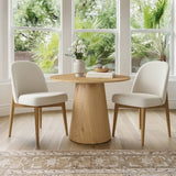 Havana Linen Upholstered Dining Chair with Solid Wood Legs (Set of 8)