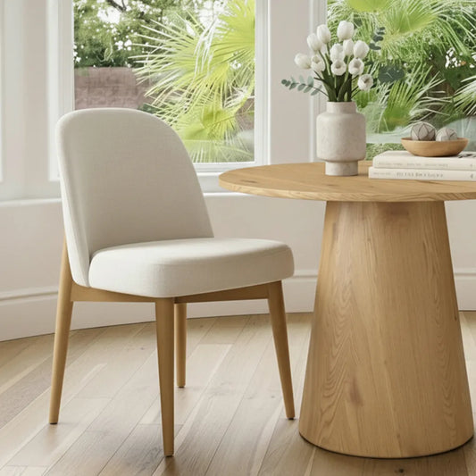 Dwen & Havana 35" Modern Round Dining Table Set for 2 (3-Piece)