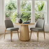 Dwen & Havana 35" Modern Round Dining Table Set for 2 (3-Piece)