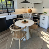 Dwen 35" Modern Round Pedestal Console Table