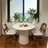 Dwen 35" Modern Round Pedestal Dining Table