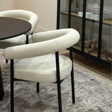 New York Modern Boucle Upholstered Dining Chair (Set of 6)