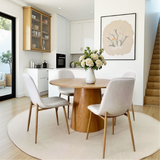 Dwen & Oslo 46" Round Dining Table Set for 4 (5-Piece)