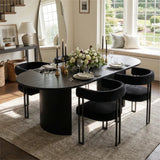 Dwen & Mia 79" Oval Dining Table Set for 4 (5-Piece)