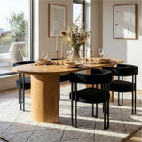 Dwen & Mia 79" Oval Dining Table Set for 4 (5-Piece)