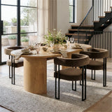 Dwen & Mia 79" Oval Dining Table Set for 4 (5-Piece)