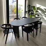 Dwen 79" Modern Large Oval Dining Table