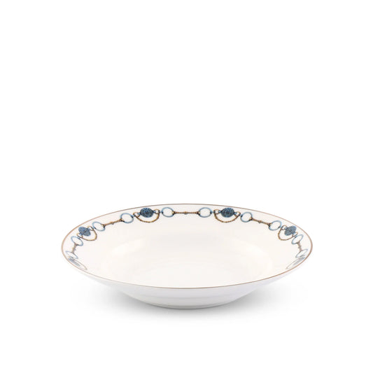 Amarillo Concho Pattern Bone China Soup Plate