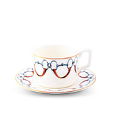 Wellington Bit Pattern Bone China Cup and Saucer