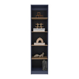 TUHOME Home XS Bookcase with Five-Tier Vertical Shelving and Slim Space-Saving Design, Compact Storage Solution for Living Rooms, Bedrooms or Offices, Modern Display Unit for Books, Decor and Everyday Home Organization