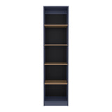 TUHOME Home XS Bookcase with Five-Tier Vertical Shelving and Slim Space-Saving Design, Compact Storage Solution for Living Rooms, Bedrooms or Offices, Modern Display Unit for Books, Decor and Everyday Home Organization