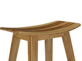 Tigris Counter Height Stool, Caramelized With Exotic Tiger Inlay, (Set of 2)