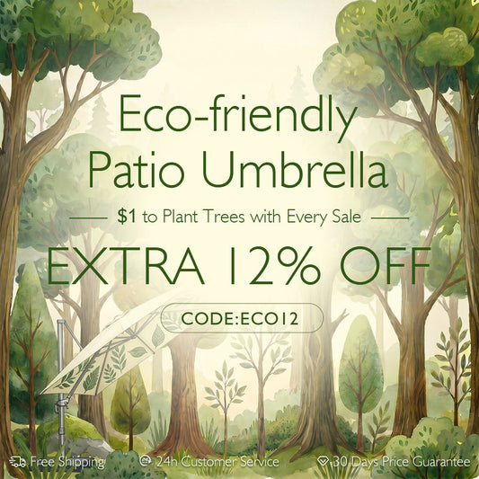 PURPLE LEAF Eco-friendly Fade Resistant Patio Umbrella High Quality Cantilever Umbrella