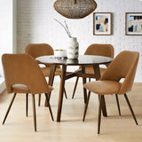 Edwin Modern Faux Leather Dining Chair (Set of 4)