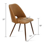 Edwin Modern Faux Leather Dining Chair (Set of 4)