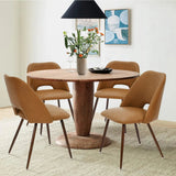 Edwin Modern Faux Leather Dining Chair (Set of 4)