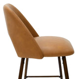Edwin 26" Modern Faux Leather Counter Stool (Set of 2)