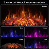 (Open Box) Eternal Flame EF26-PB Smart Electric Fireplace Logs, WiFi Enabled