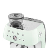 Espresso coffee machine Retro-style Pastel green Glossy