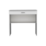 80 C Writting Desk, Compact Workstation with Drawer and Lower Shelf White