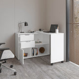 Mova Rotatable Desk with Swiveling Surface and Storage Shelves, Adjustable and Space-Saving Desk for Home Office, Small Apartments, or Study Areas, Customizable Layout for Enhanced Functionality