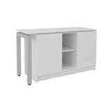 TUHOME Alfie Rotable Desk with Adjustable Two-Direction Workstation Design, Spacious 72-Inch Surface and Integrated Storage Compartments, Versatile Freestanding Office Desk for Home Studios, Study Areas and Organized Workspaces