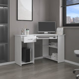 Jasper L-Shaped Corner Desk with Two Side Shelves, Space-Saving Home Office and Study Table, Modern Workstation with Ample Storage, Efficient Corner Desk for Organizing Office Supplies and Study Materials