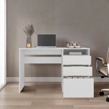 Dublin Computer Desk with Three Storage Drawers and One Open Shelf Offering Practical Workspace Organization, Modern Home Office Functionality and Durable Engineered Wood Construction