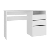 Dublin Computer Desk with Three Storage Drawers and One Open Shelf Offering Practical Workspace Organization, Modern Home Office Functionality and Durable Engineered Wood Construction