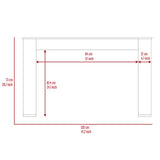Oviedo 120 Writing Desk 47" Wide with Four Legs, Modern Computer Table for Home Office, Bedroom or Study Room, Spacious Work Surface for Remote Learning, Studying and Laptop Use, Durable Engineered Wood Design