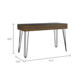 Baxter 120 Drawer Desk, Four Legs, One Drawer